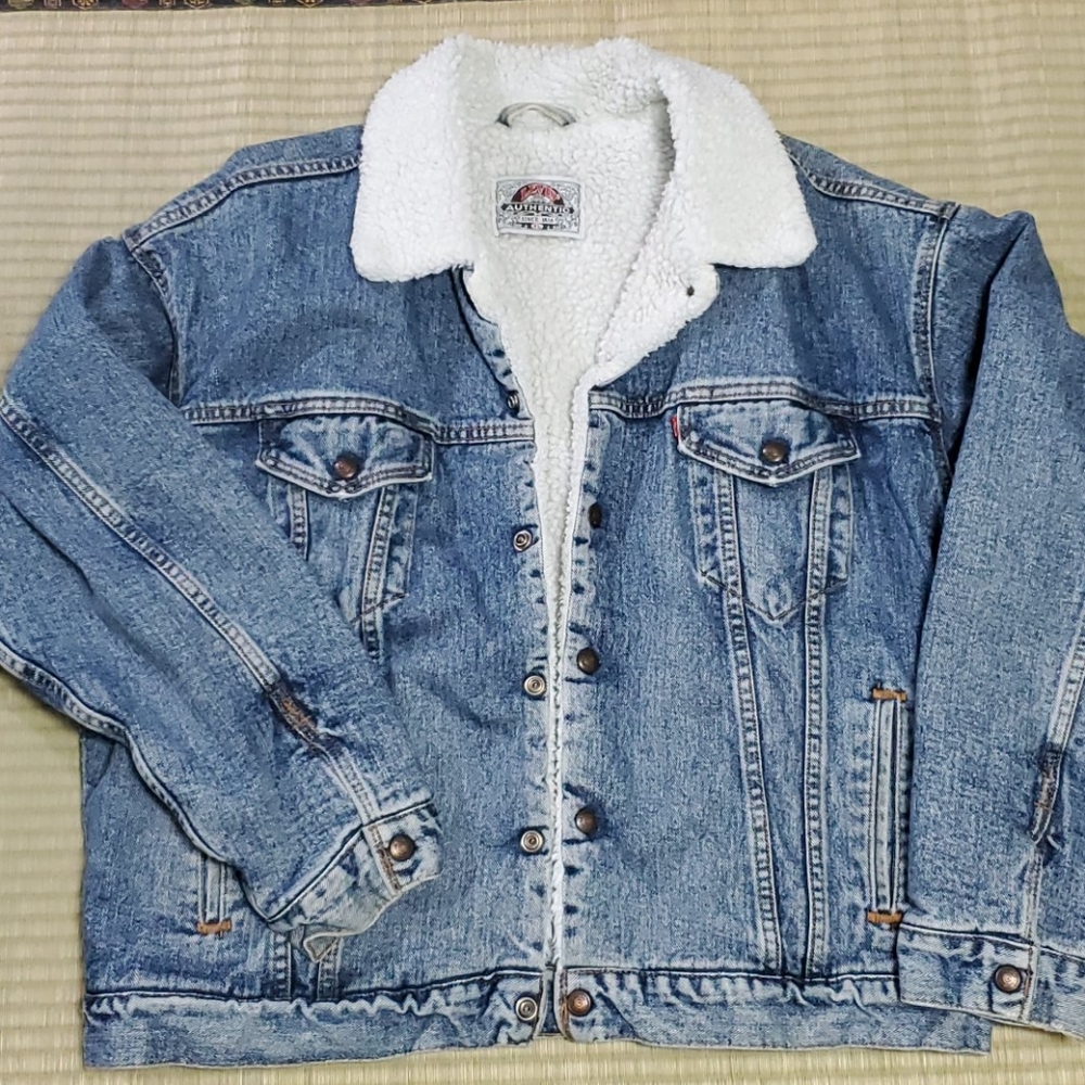 Vintage Levi's shearling lined denim jacket - XL